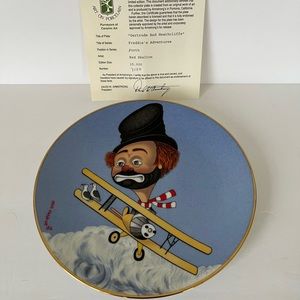 Red Skelton Clown “Gertrude And Heathcliffe” Porcelain Plate With COA Limited Ed